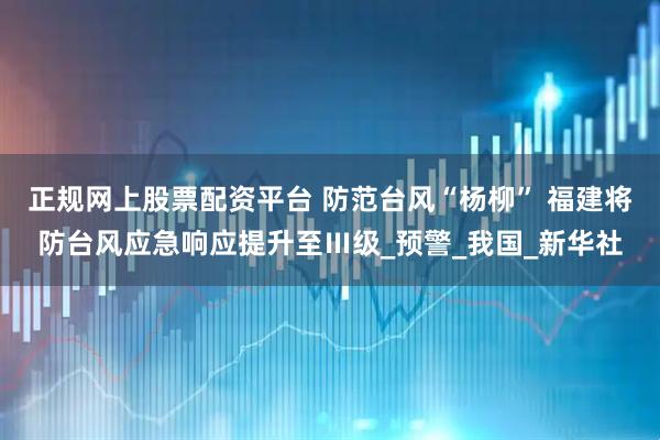 正规网上股票配资平台 防范台风“杨柳” 福建将防台风应急响应提升至Ⅲ级_预警_我国_新华社